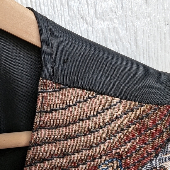 Vintage Bobbie Brooks Noah's Ark Animals Tapestry Vest Women's Size Medium - Picture 6 of 7